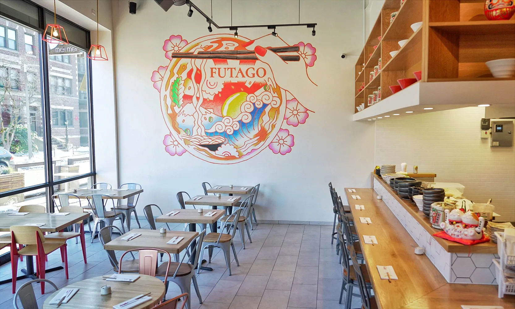 Futago Udon Restaurant Mural
