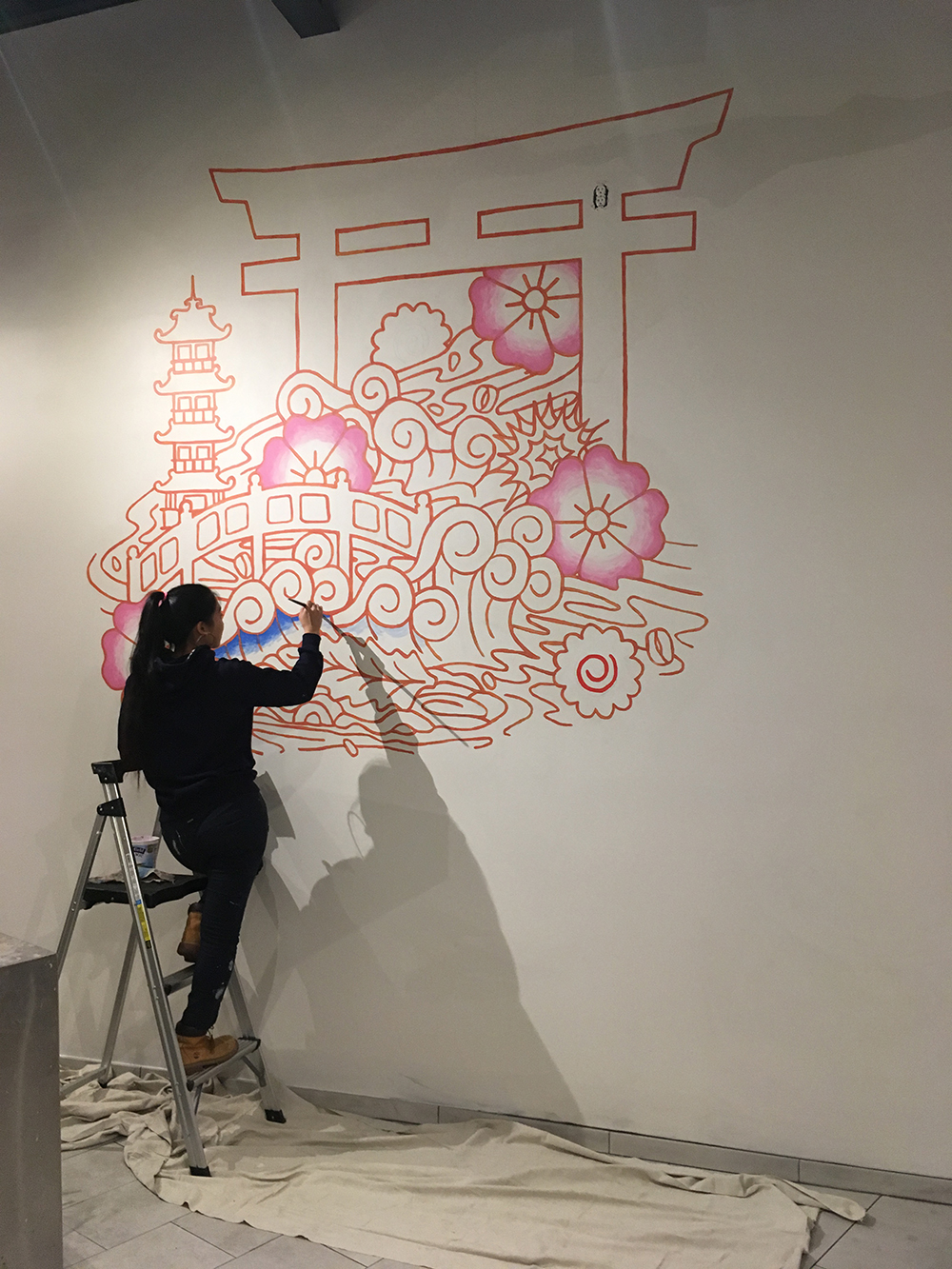 Futago Udon mural detail