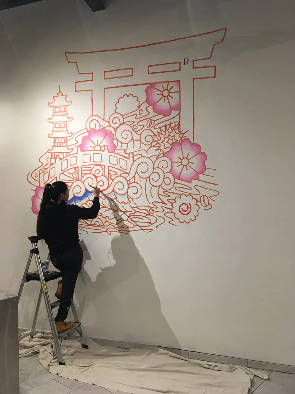 Futago Udon mural detail