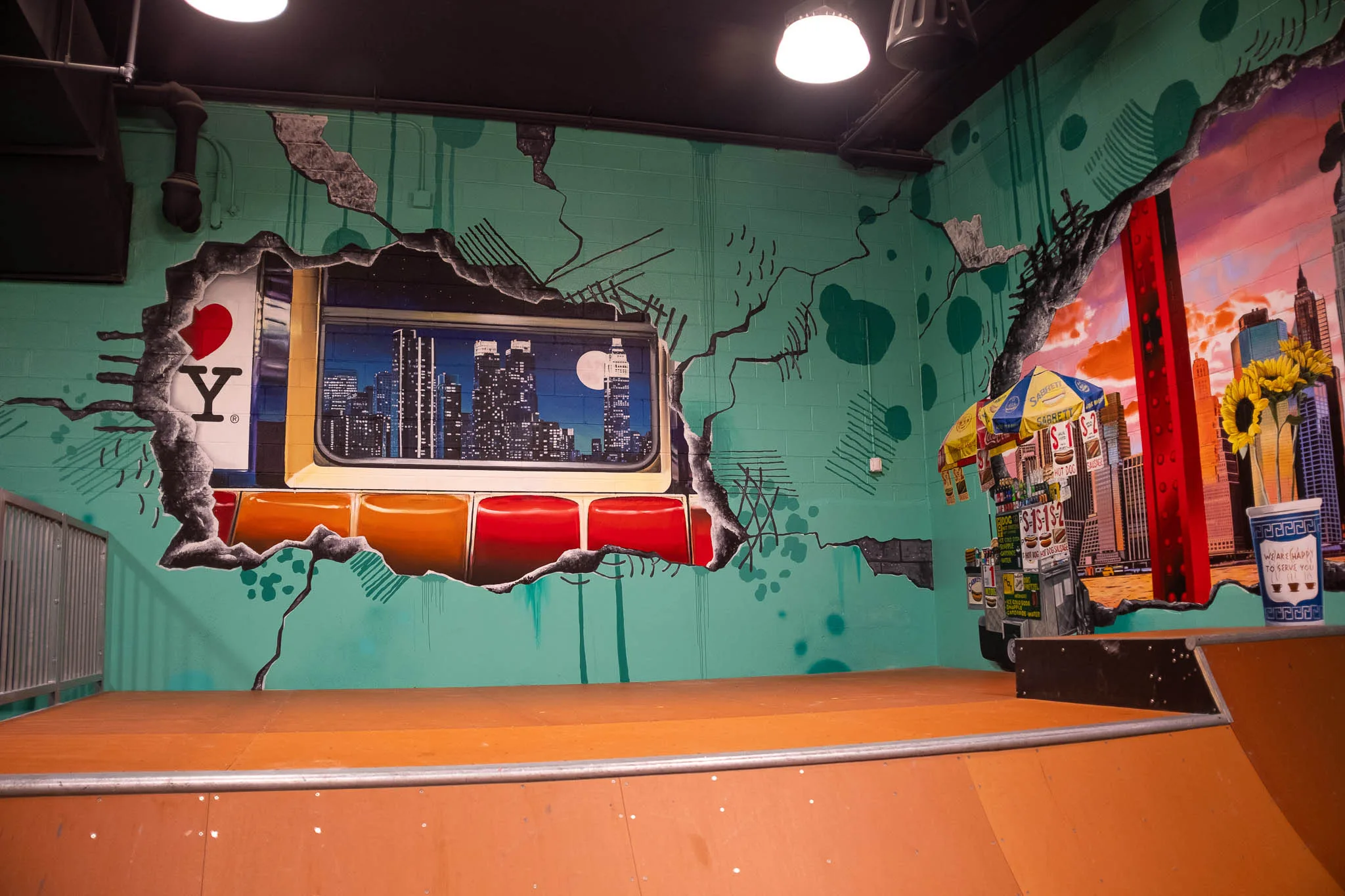 NYC Indoor Skatepark Mural